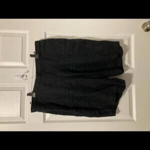 J. Jill Women's Black 100% Linen Shorts Missy Large Pull On